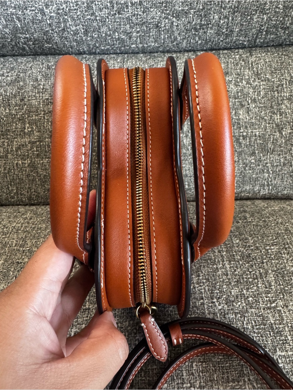 Coach Heart Mini Satchel in Chestnut Brown - Picture 7 of 12